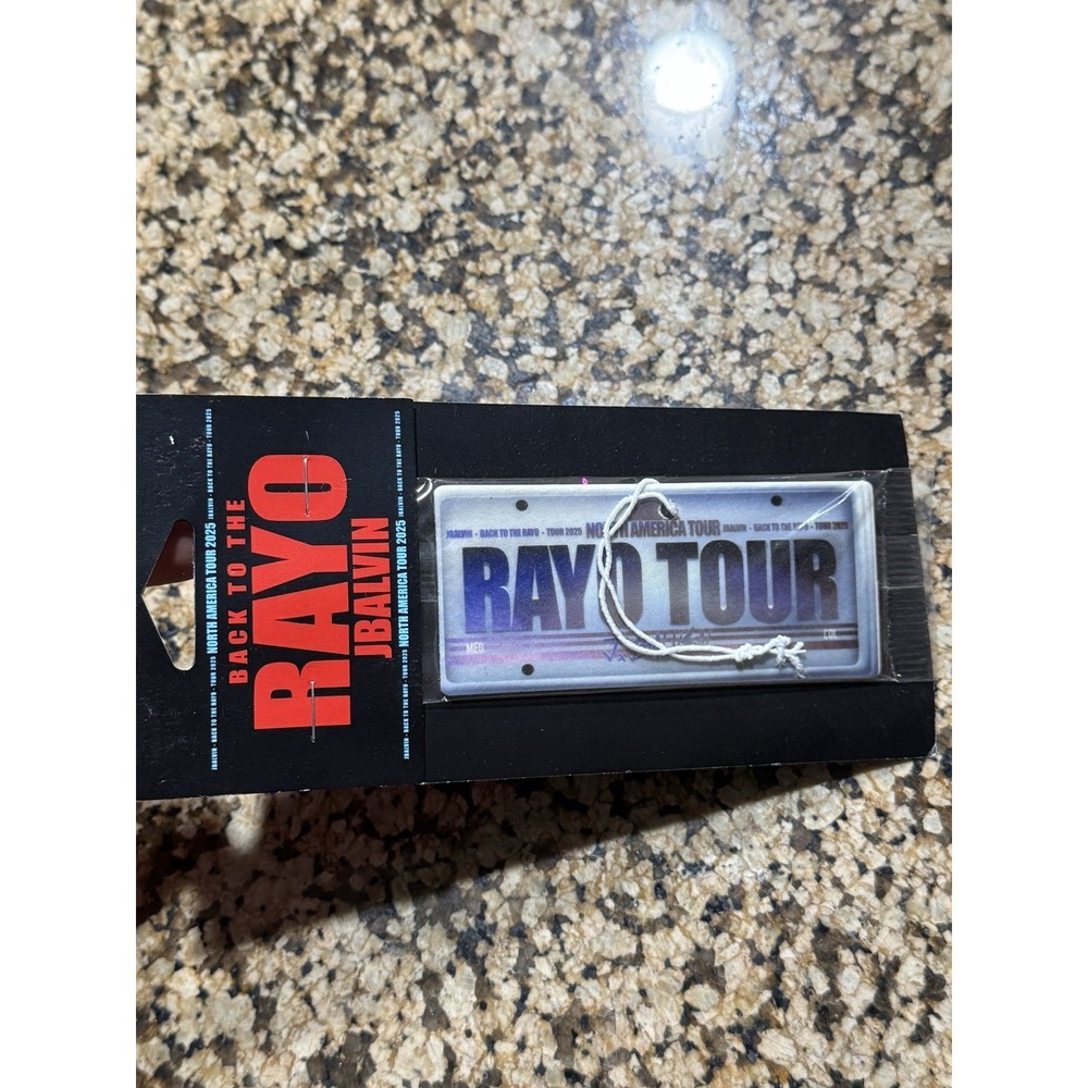 J balvin RAYO TOUR CAR FRESHENER License Plate ❤️✅ BRAND NEW